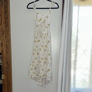Hollister White Floral Tie-Strap Dress